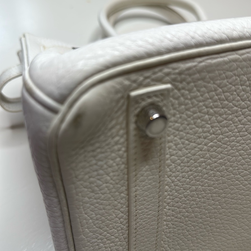Hermès Birkin 30 in White Clemence Leather w/ Palladium hardware - Picture 5 of 17